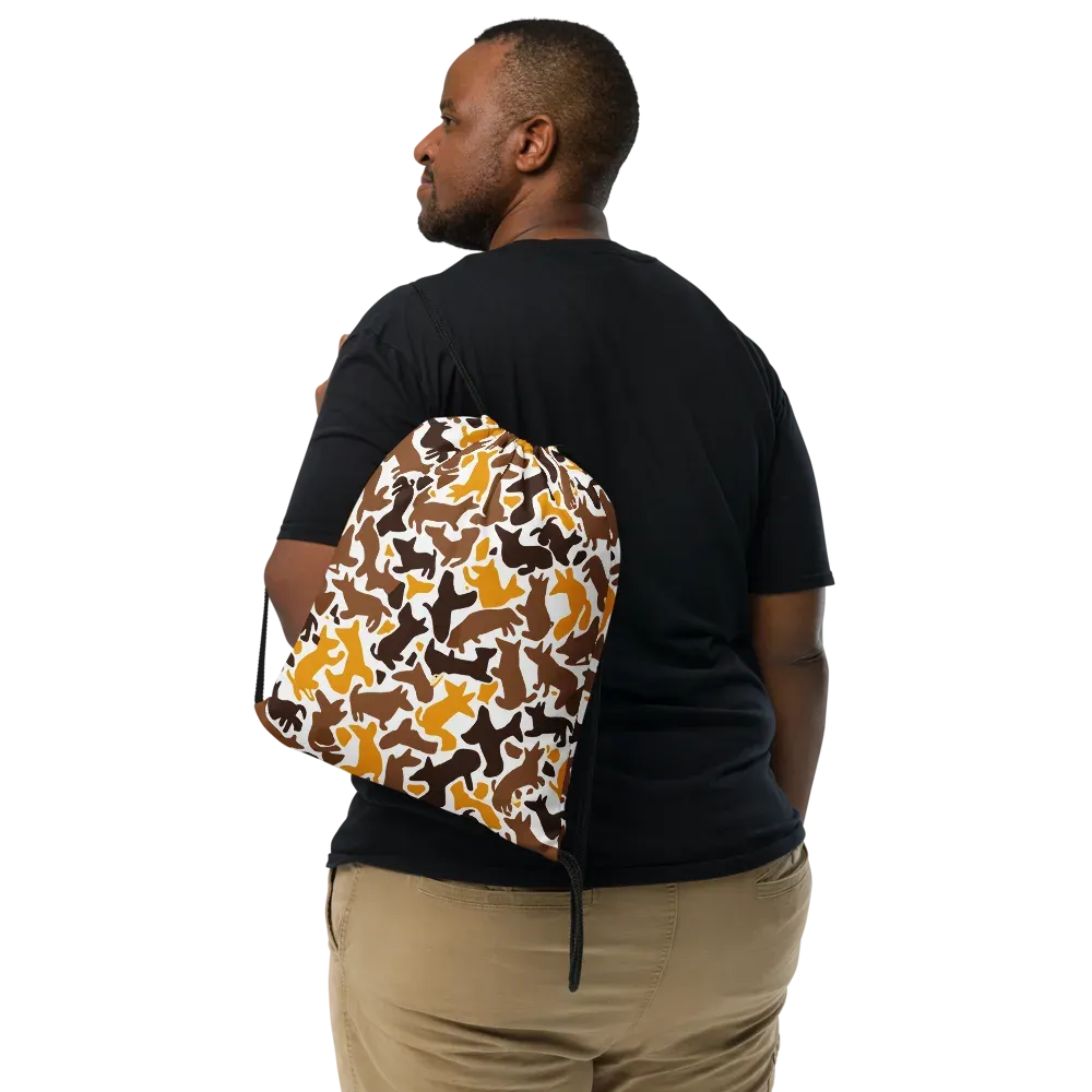 Amber Menagerie on Drawstring Bag — Front