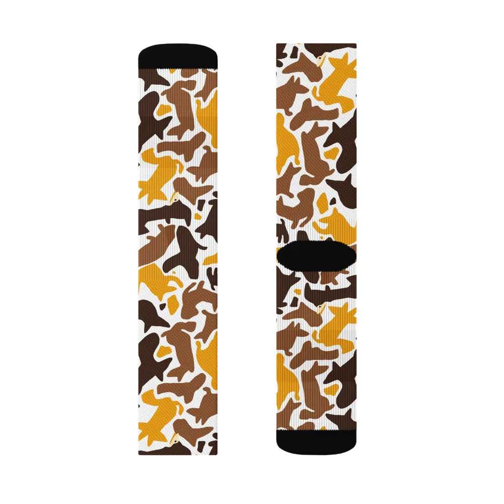 Amber Menagerie on Socks — Right Sock