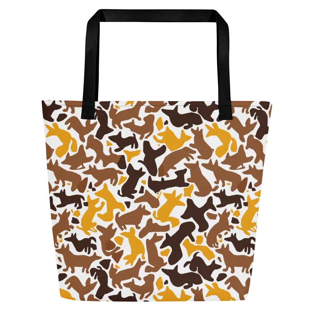 Amber Menagerie on Large Tote Bag W/ Pocket — Front