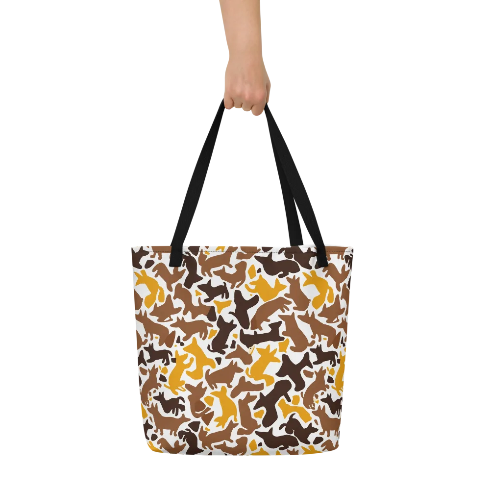 Amber Menagerie on Large Tote Bag W/ Pocket — Front