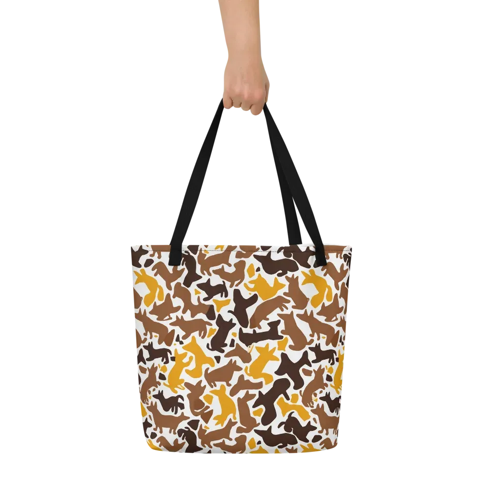Amber Menagerie on Large Tote Bag W/ Pocket — Front