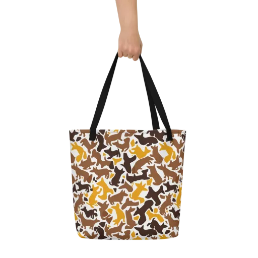 Amber Menagerie on a Large Tote Bag W/ Pocket