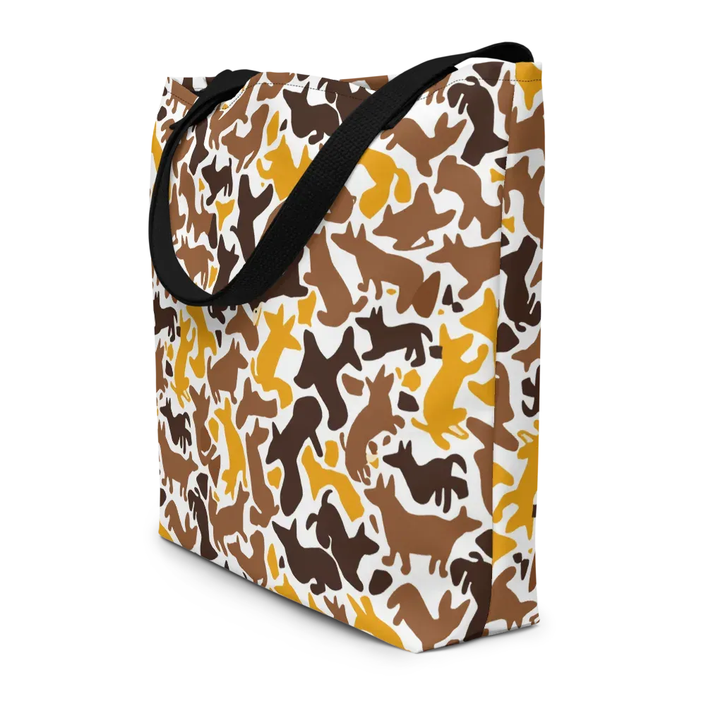 Amber Menagerie on Large Tote Bag W/ Pocket — Front