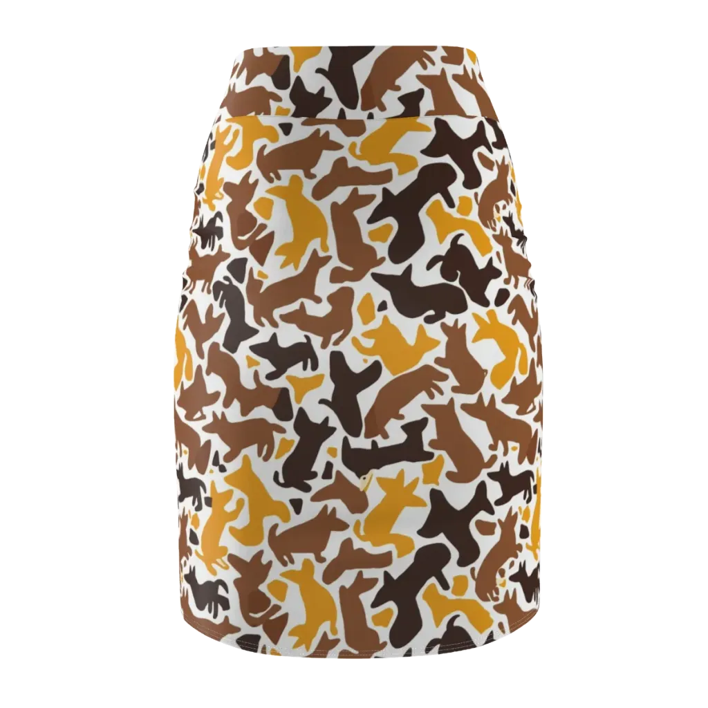 Amber Menagerie on Pencil Skirt — Back