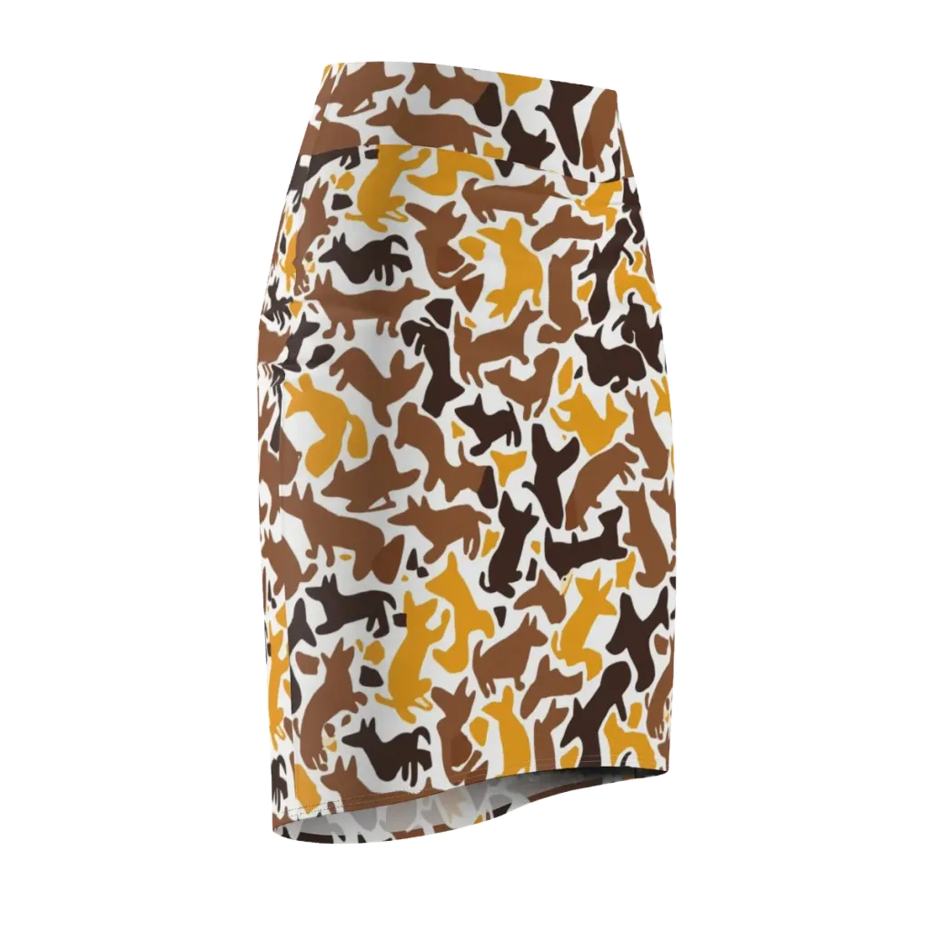 Amber Menagerie on Pencil Skirt — Front Side