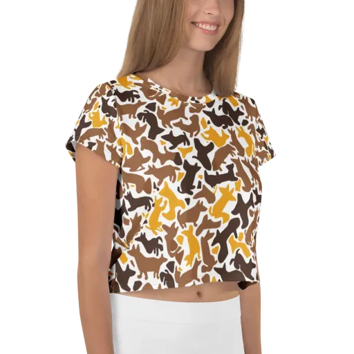 Amber Menagerie on a Crop Tee