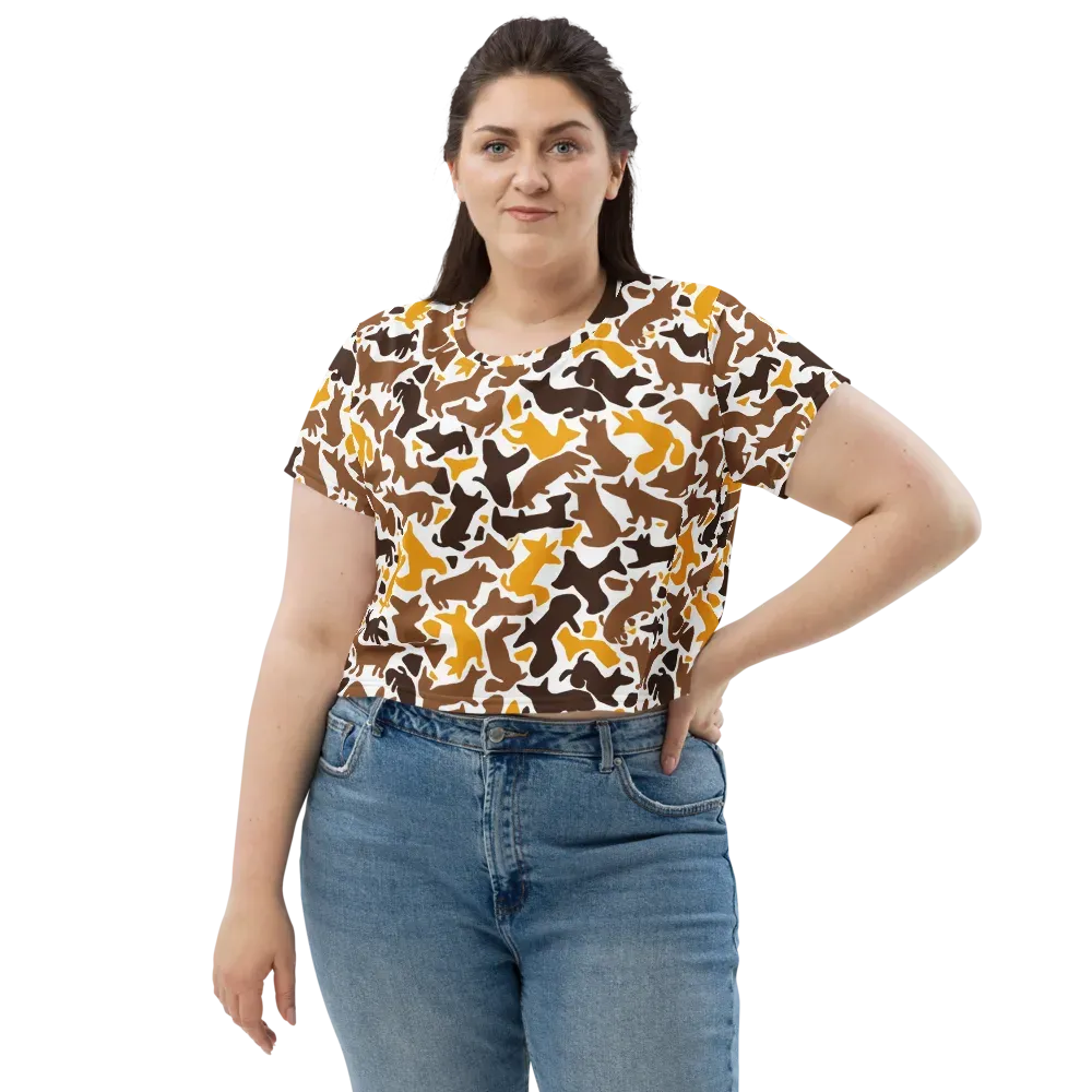 Amber Menagerie on Crop Tee — Front
