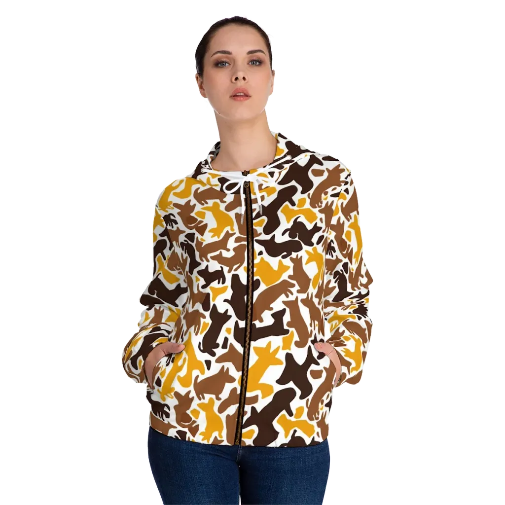 Amber Menagerie on Women's Full-Zip Hoodie — Front On Person