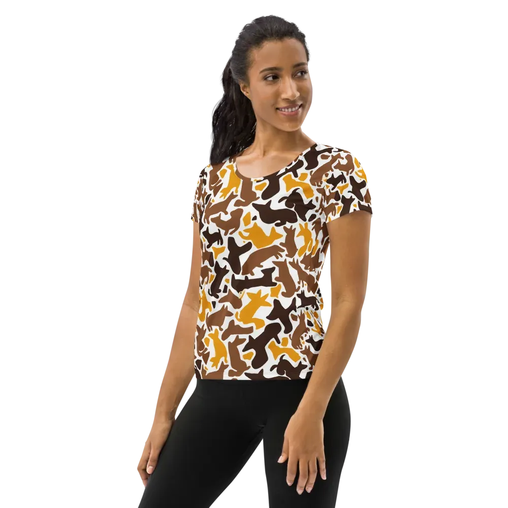 Amber Menagerie on Women's Athletic T-Shirt — Left