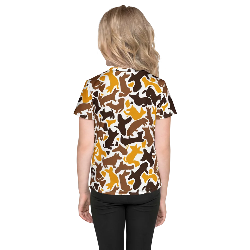 Amber Menagerie on Kids Crew Neck T-Shirt — Back