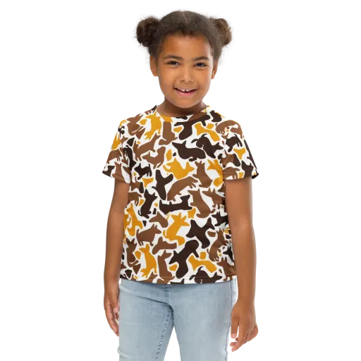 Amber Menagerie on a Kids Crew Neck T-Shirt