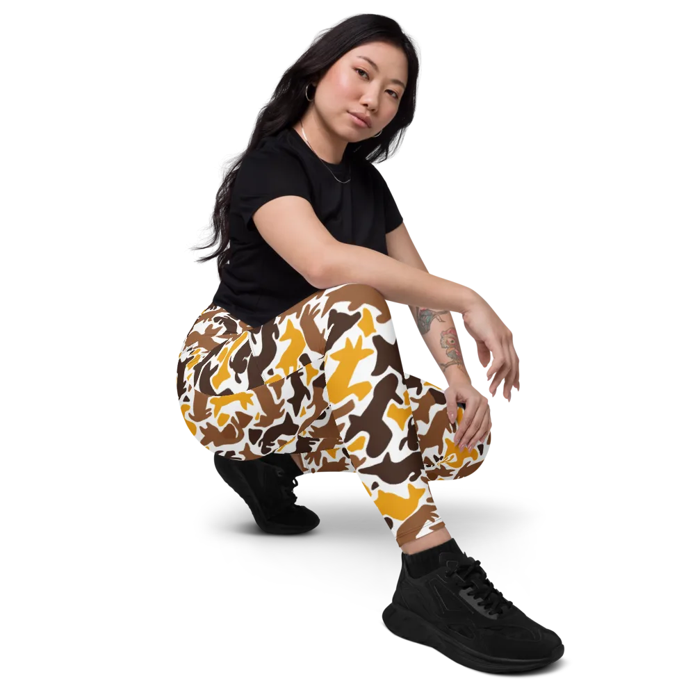 Amber Menagerie on Leggings with Pockets — Right Front