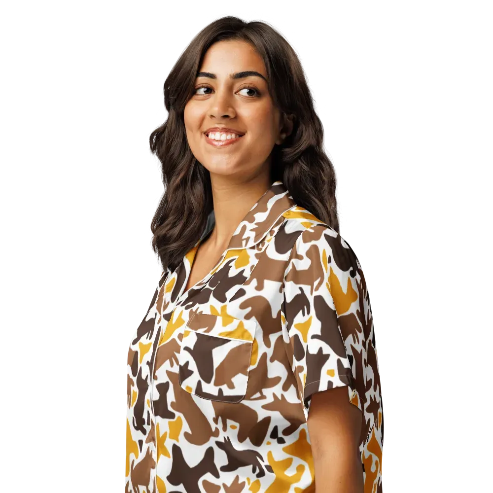 Amber Menagerie on Women's Short Sleeve Pajama Top — Left Front