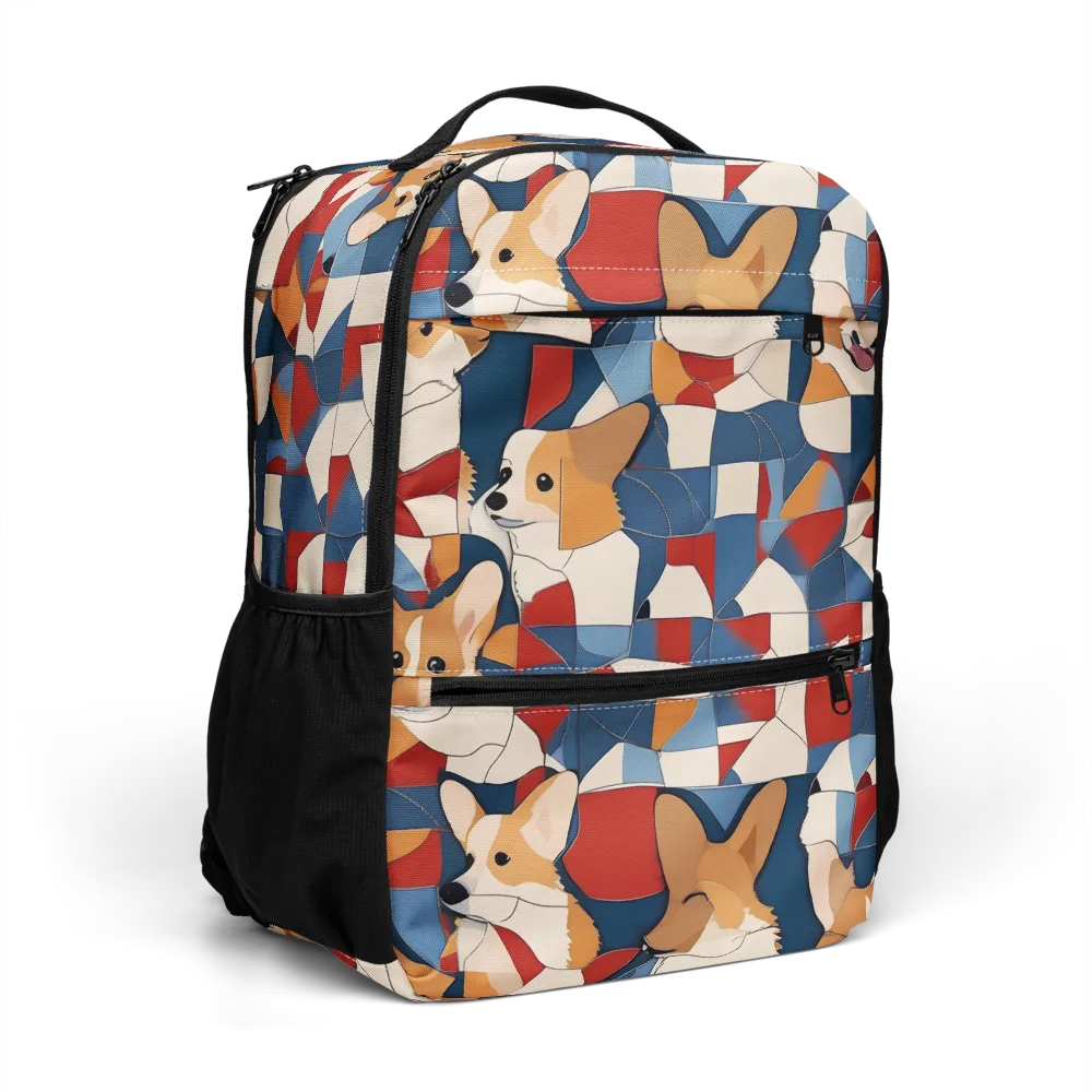 Corgi Color Theory on Utility Backpack — Right Front