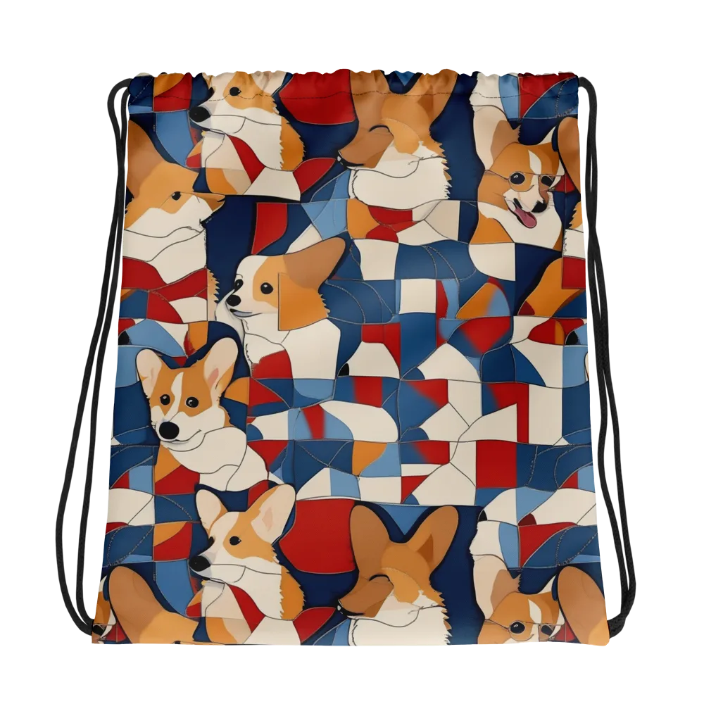 Corgi Color Theory on Drawstring Bag — Photo