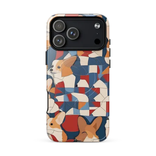 Corgi Color Theory on a MagSafe Tough Case for iPhone®
