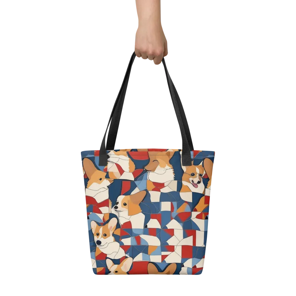 Corgi Color Theory on Tote Bag — Front