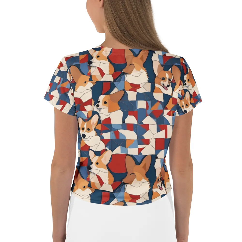 Corgi Color Theory on Crop Tee — Back