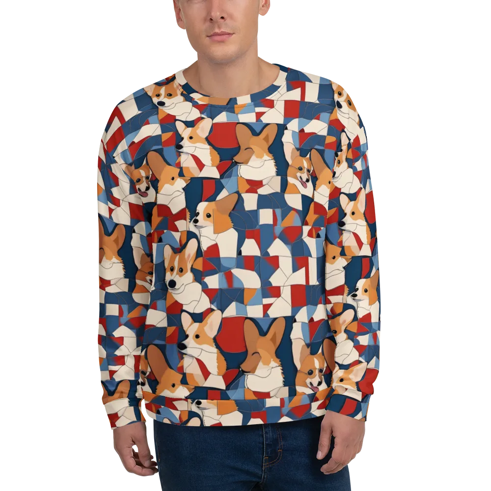 Corgi Color Theory on Sweatshirt — Front