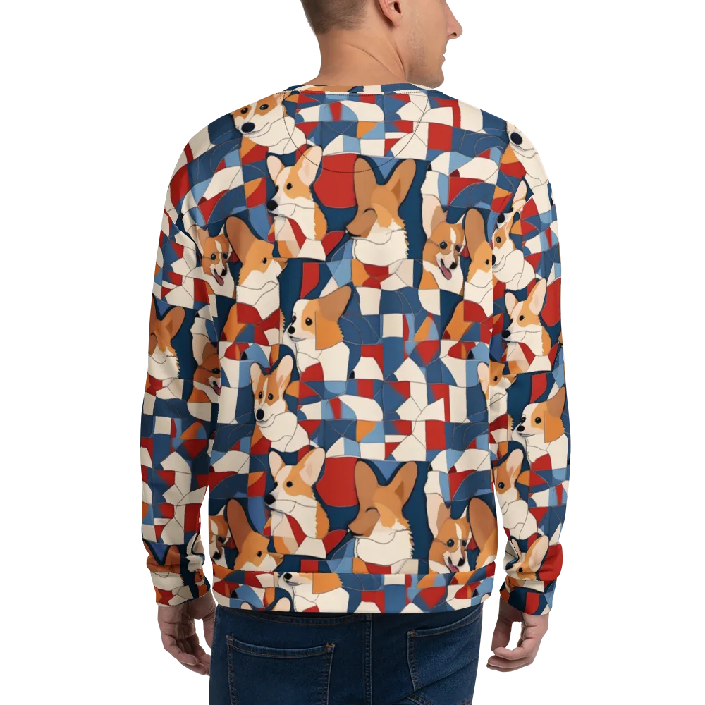 Corgi Color Theory on Sweatshirt — Back