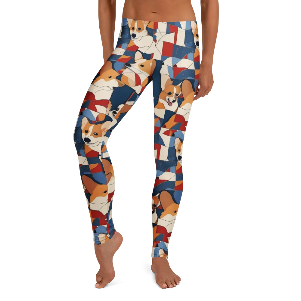 Corgi Color Theory on Leggings — Front