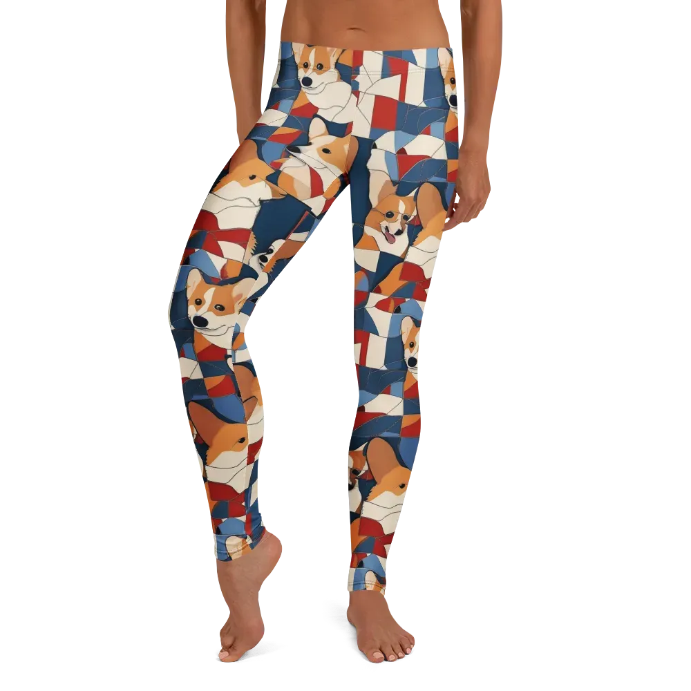 Corgi Color Theory on Leggings — Front