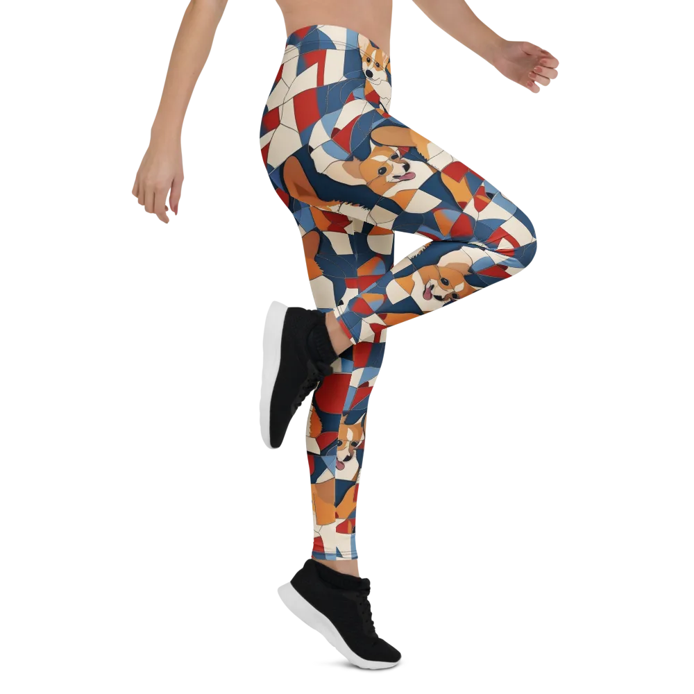 Corgi Color Theory on Leggings — Right