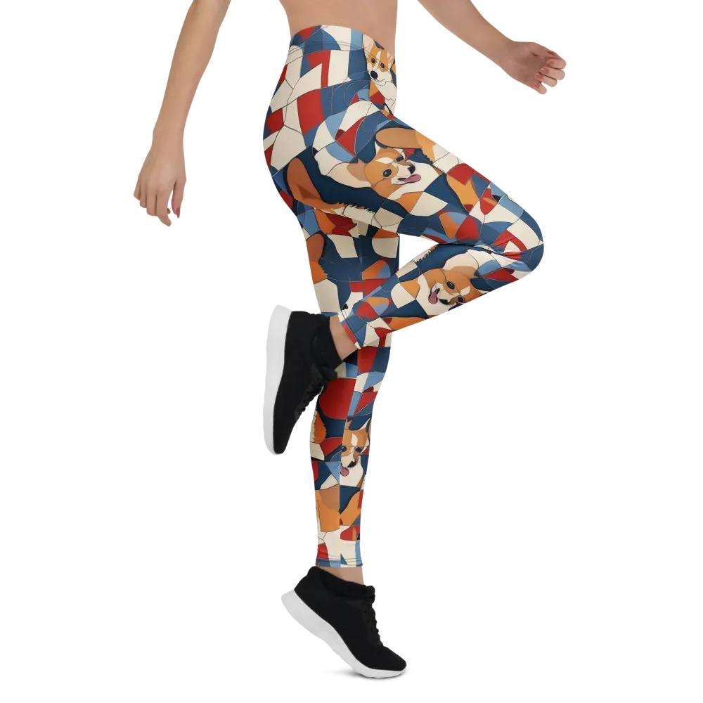 Corgi Color Theory on Leggings — Right