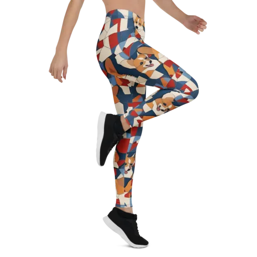 Corgi Color Theory on a Leggings