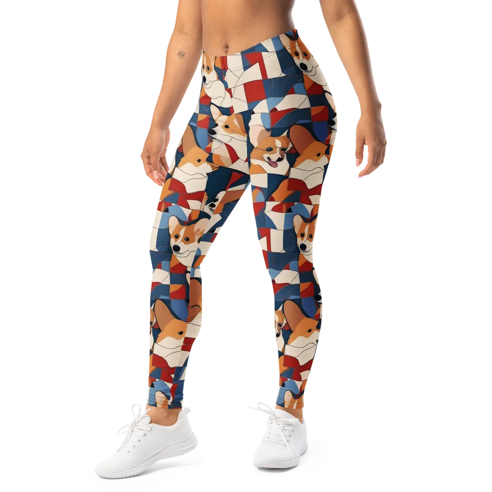Corgi Color Theory on Leggings — Left Front