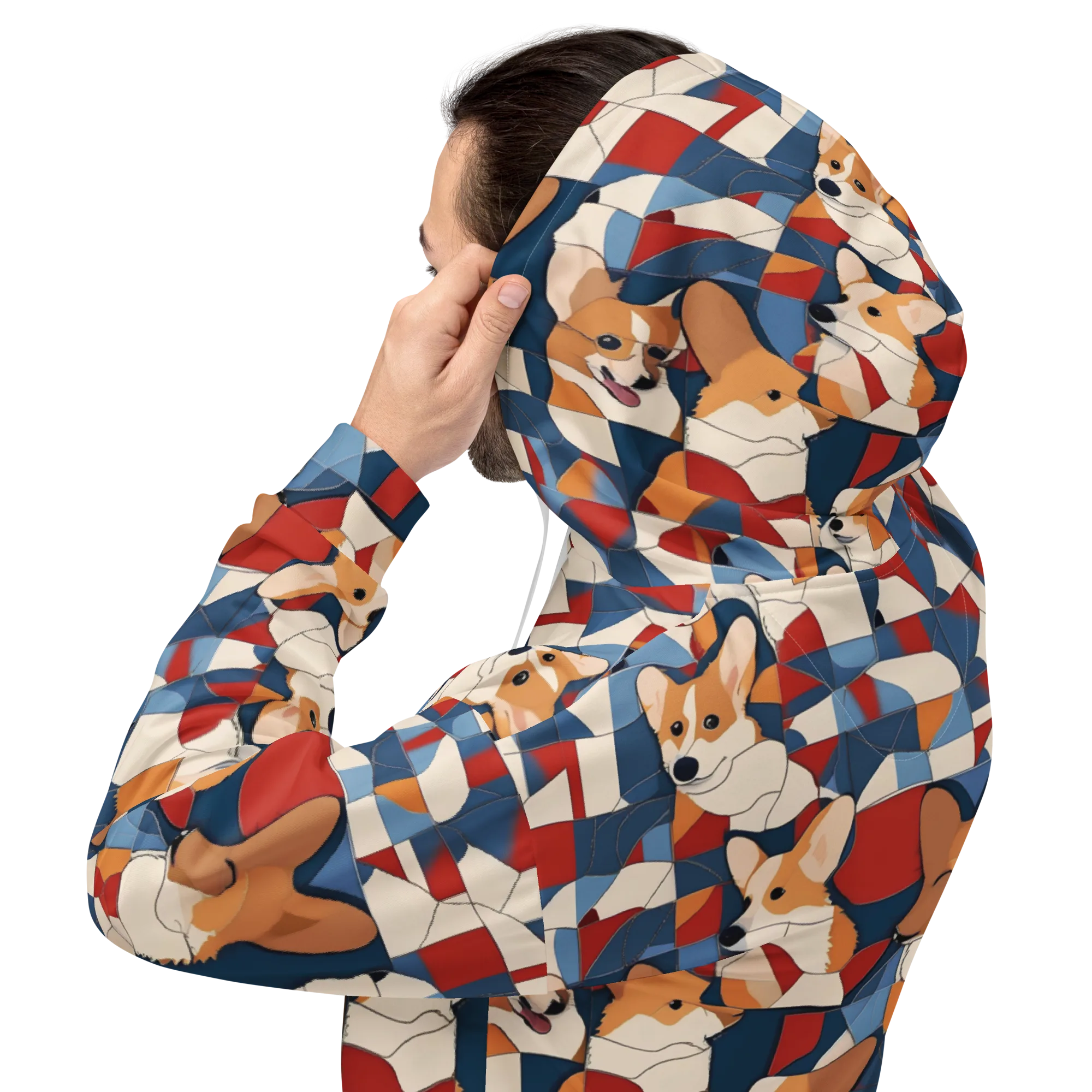 Corgi Color Theory on Hoodie — Back