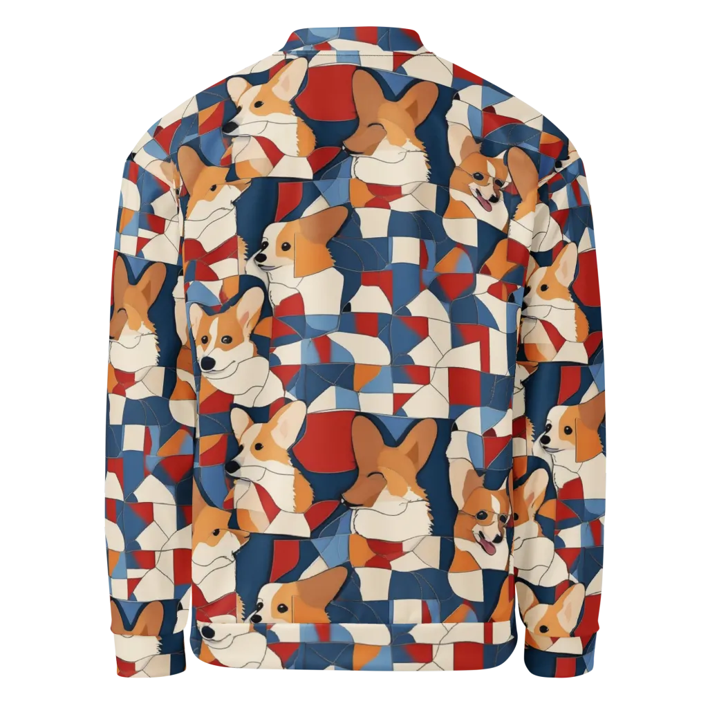 Corgi Color Theory on Bomber Jacket — Back