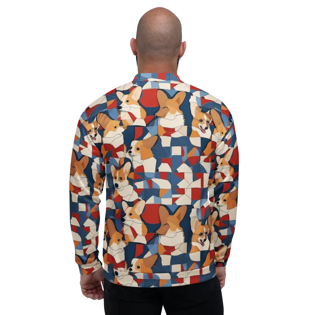 Corgi Color Theory on Bomber Jacket — Back