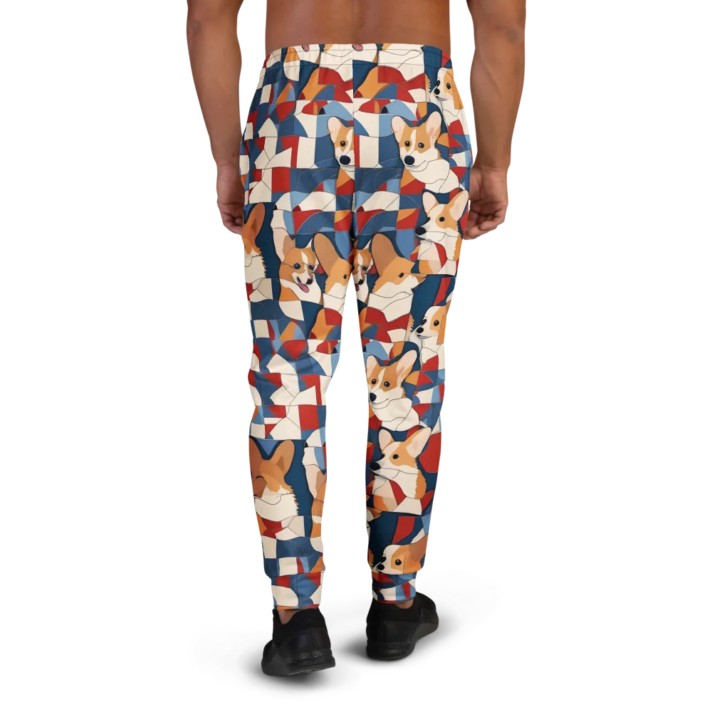 Corgi Color Theory on Men's Joggers — Back