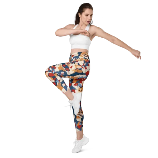 Corgi Color Theory on a Leggings with Pockets