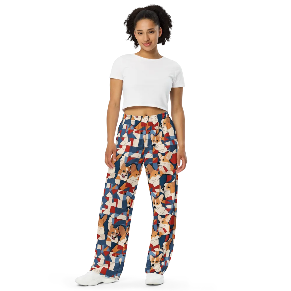 Corgi Color Theory on Wide-Leg Pants — Front