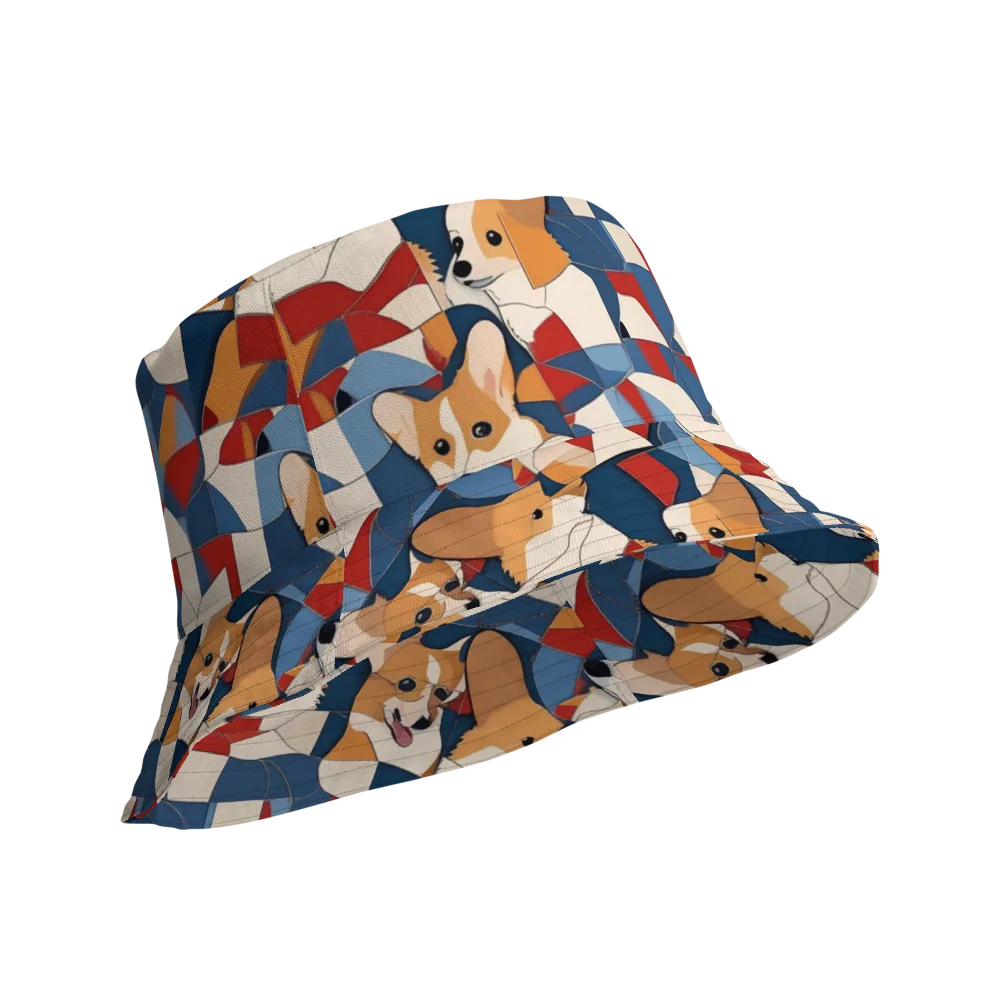 Corgi Color Theory on Reversible Bucket Hat — Product details Outside