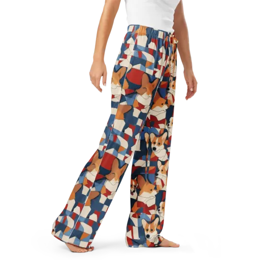 Corgi Color Theory on a Women's Pajama Pants