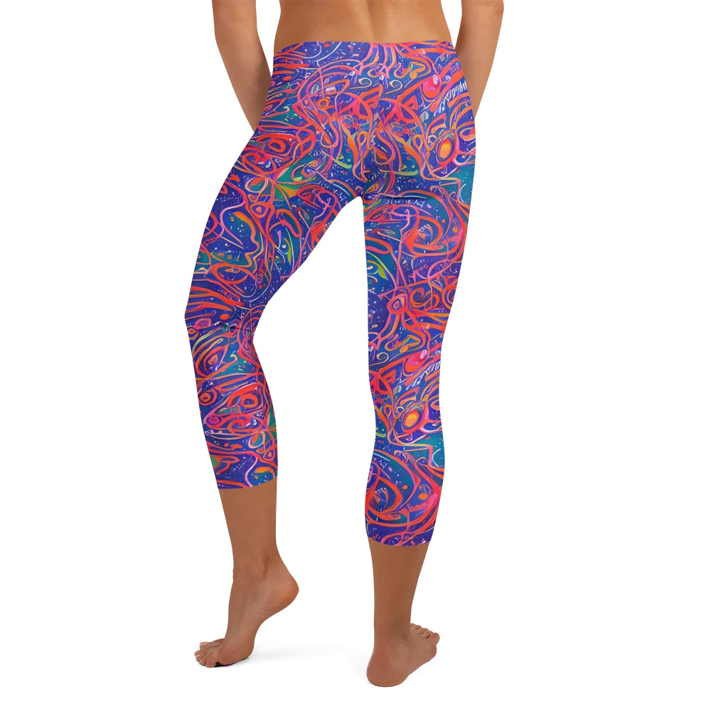 Chromatic Rapture on Capri Leggings — Back