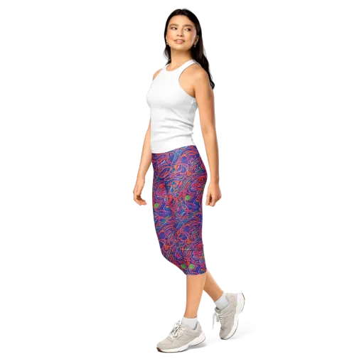 Chromatic Rapture on a Capri Leggings