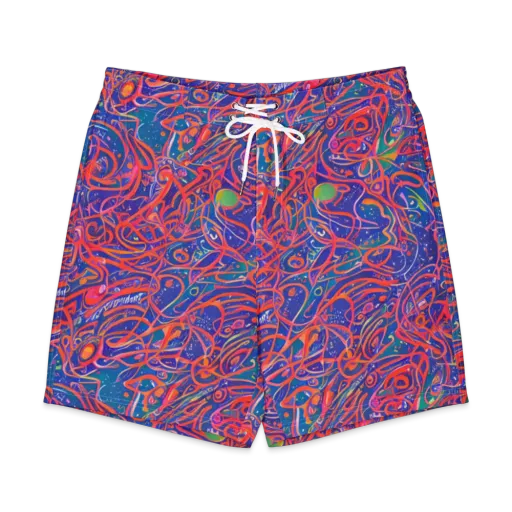 Chromatic Rapture on a Men's Board Shorts