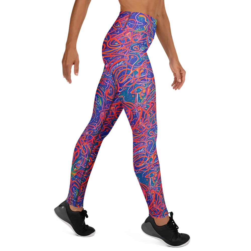 Chromatic Rapture on Yoga Leggings — Right