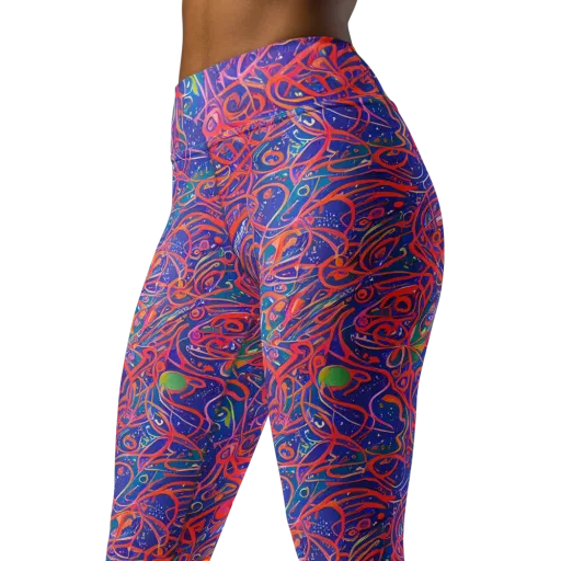 Chromatic Rapture on a Yoga Leggings