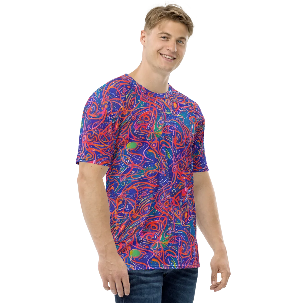 Chromatic Rapture on Men's Crew Neck T-Shirt — Right