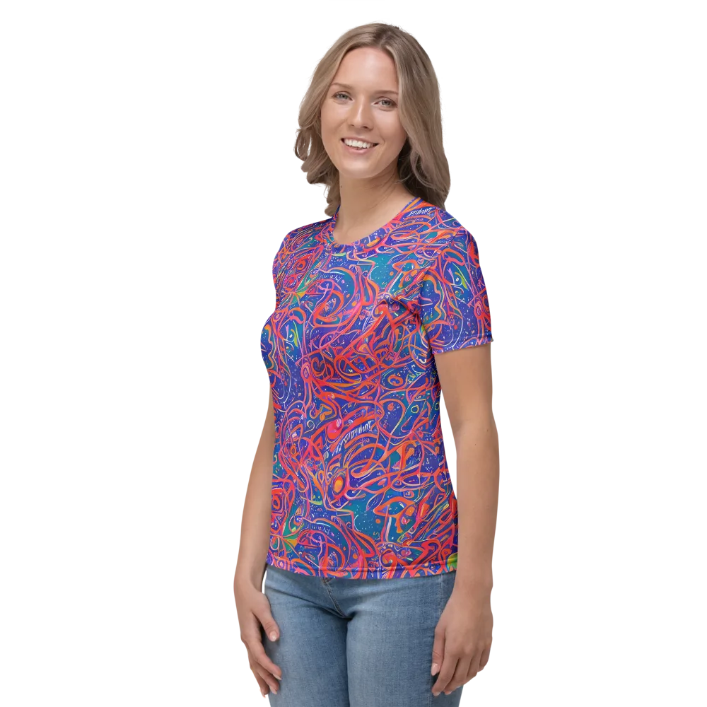 Chromatic Rapture on Women's Crew Neck T-Shirt — Left