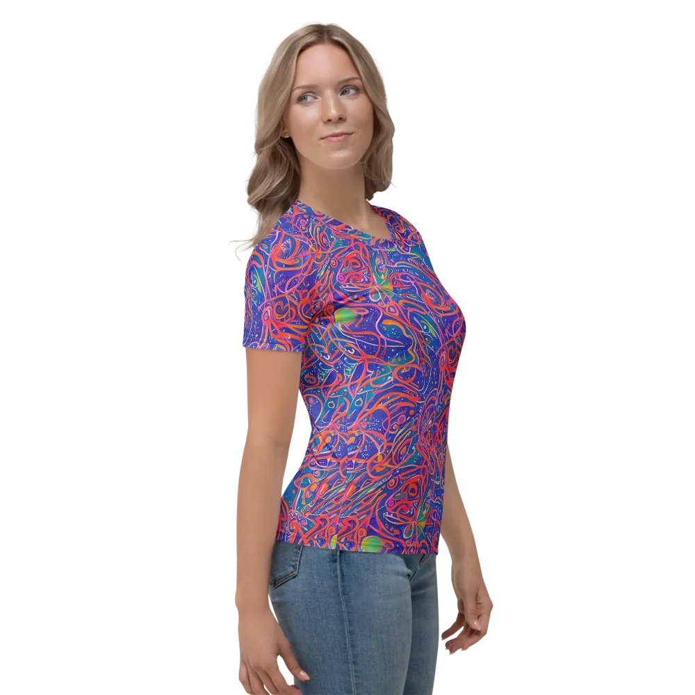 Chromatic Rapture on Women's Crew Neck T-Shirt — Right