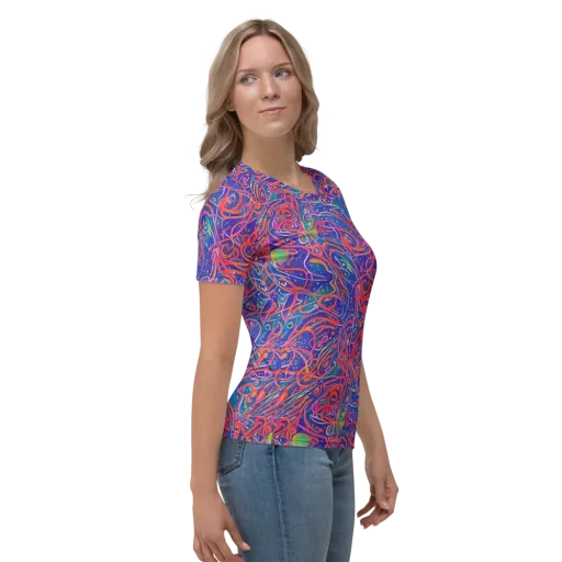 Chromatic Rapture on a Women's Crew Neck T-Shirt