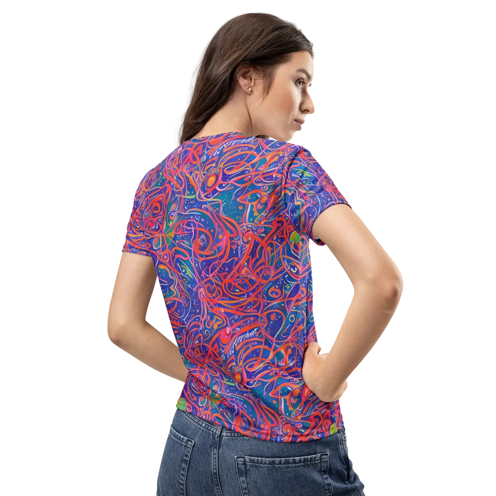 Chromatic Rapture on Women's Crew Neck T-Shirt — Back