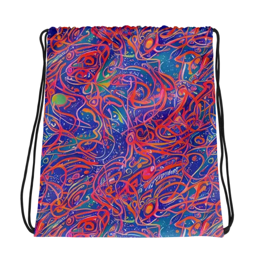 Chromatic Rapture on a Drawstring Bag