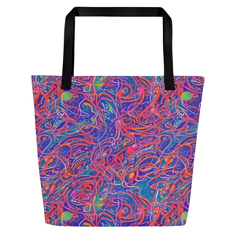 Chromatic Rapture on Large Tote Bag W/ Pocket — Front